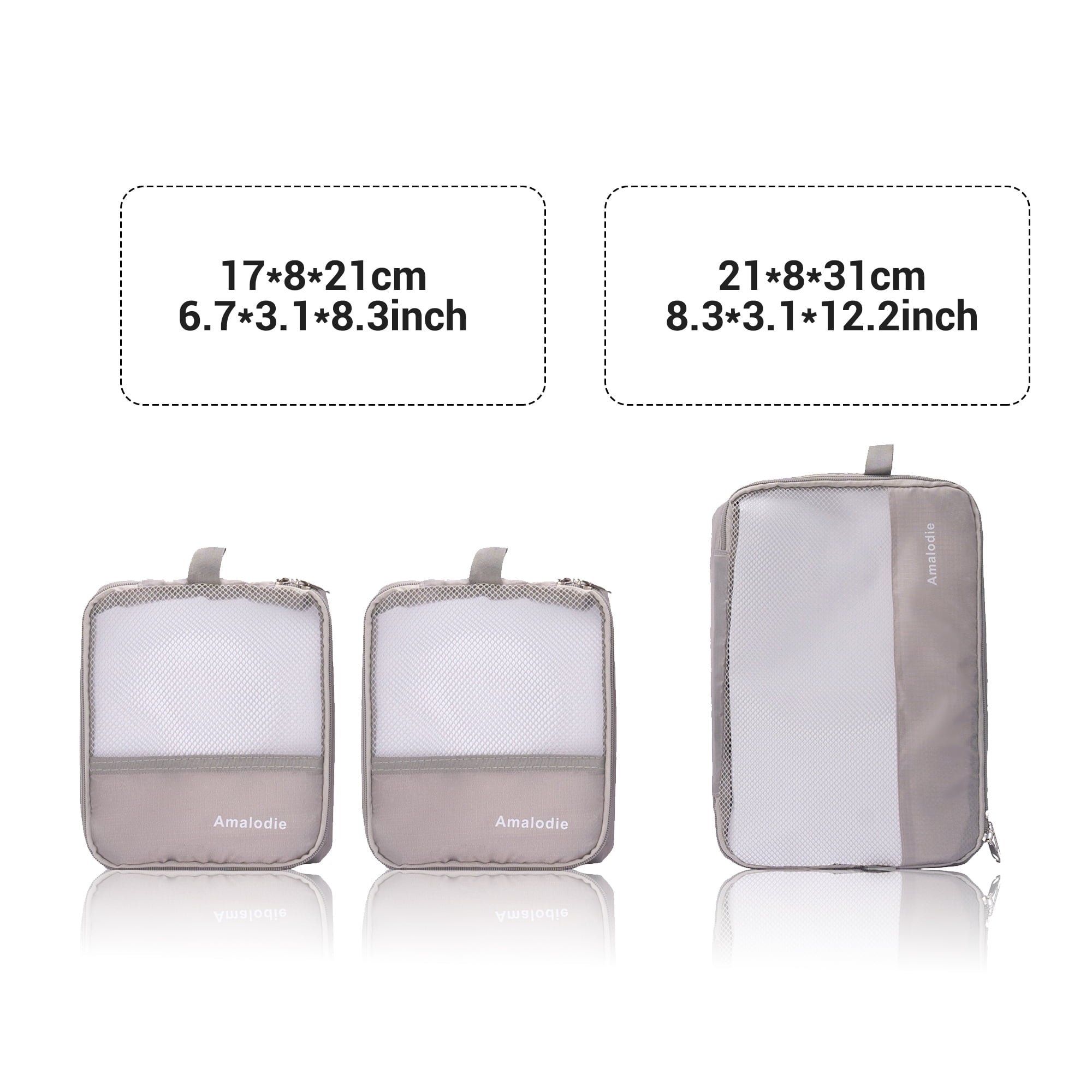 2 Piece Lightweight Hardshell Suitcase with Double Spinner Wheel and 3PCS Packing Cubes,(18"&26")PINK