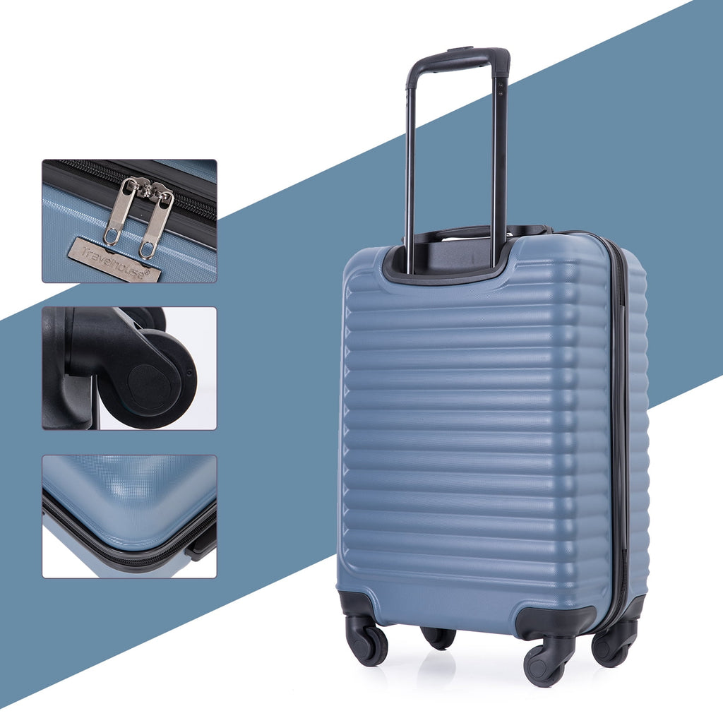 20" Lightweight Hardside Suitcase with Spinner Wheels.(Blue)