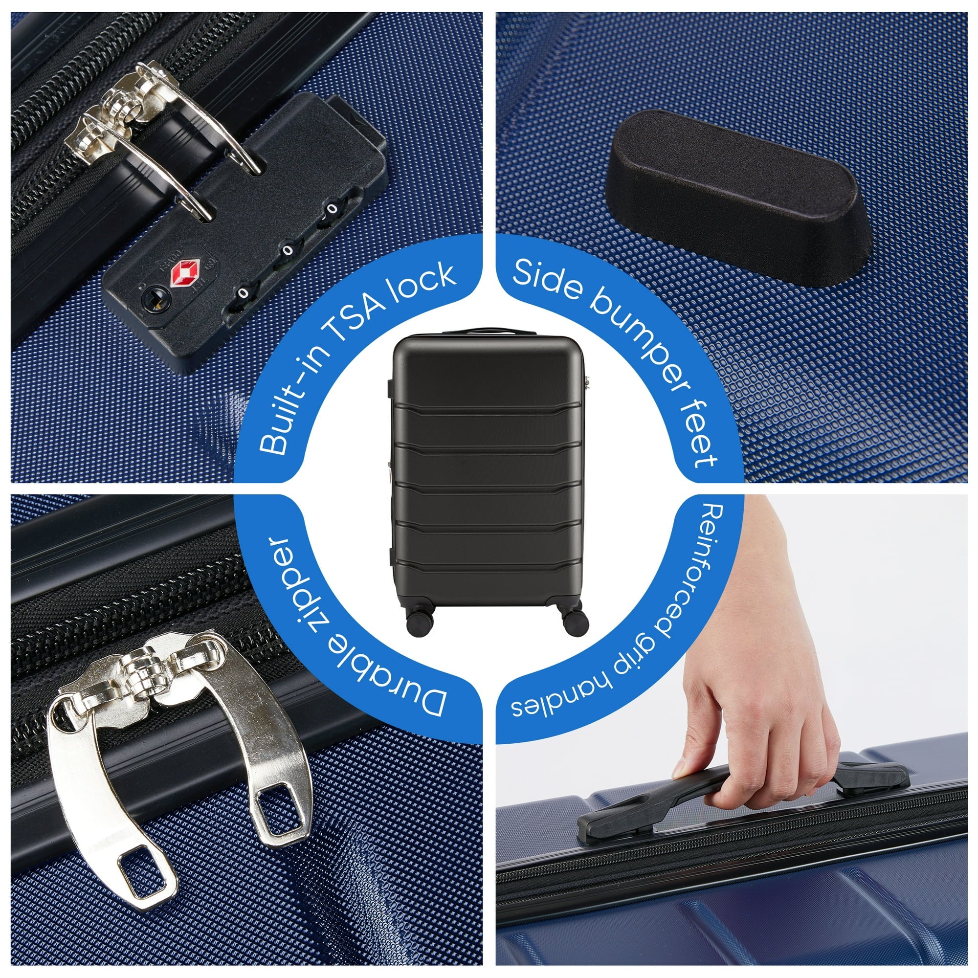 24 Inch Hardside Expandable Luggage with Spinner Wheels