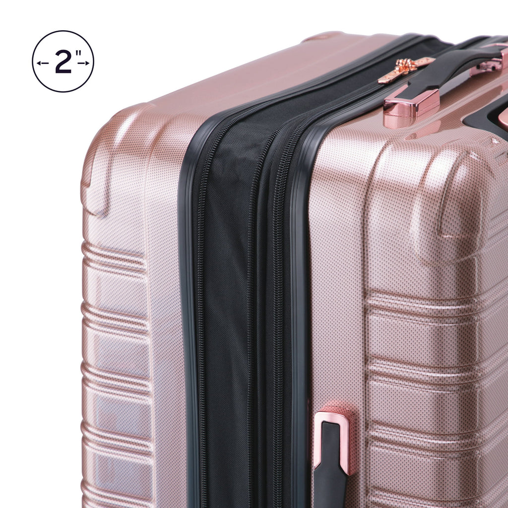 Hardside Fibertech Luggage 20" Carry-on Luggage, Rose Gold